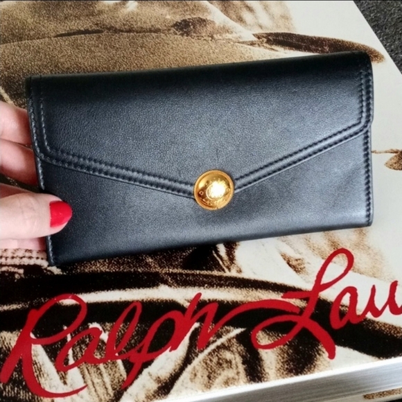 Ralph Lauren Purple Label Handbags - 💛HTF Ralph Lauren💛 - Black/Gold Continental Wallet